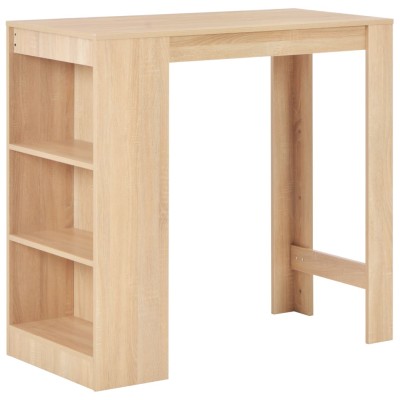 Bar table with shelf, oak,...