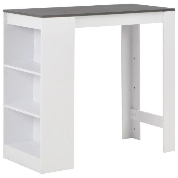 Bar table with shelf, white, 110x50x103cm