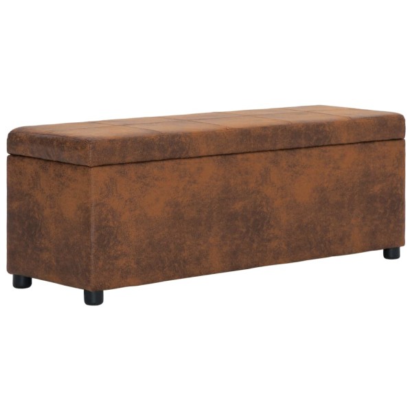 Bench with sep. item, brown width, 116cm, work leather