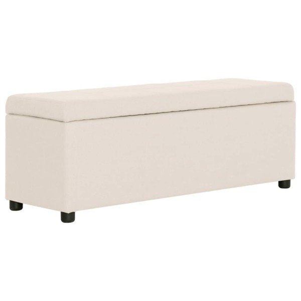 Bench with sep. for things, cream sp., 116cm, polyester