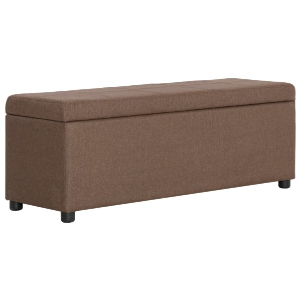 Bench with sep. for things, brown width, 116cm, polyester