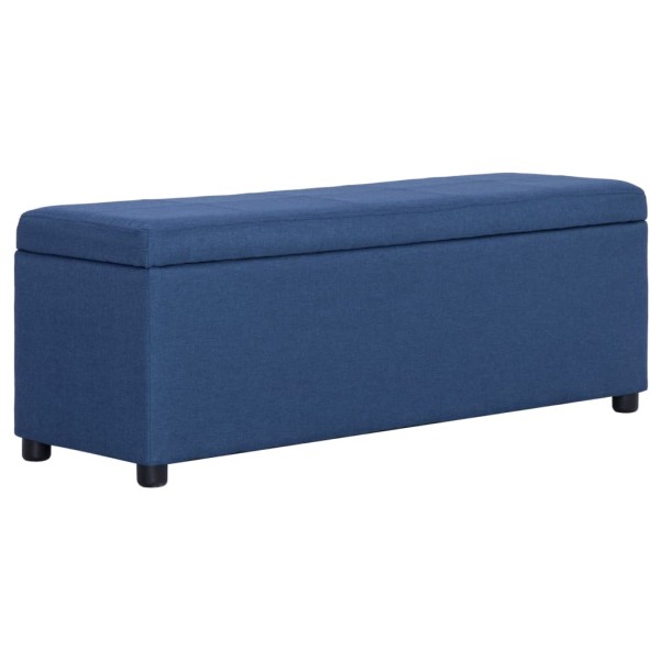 Bench with sep. for things, blue sp., 116cm, polyester