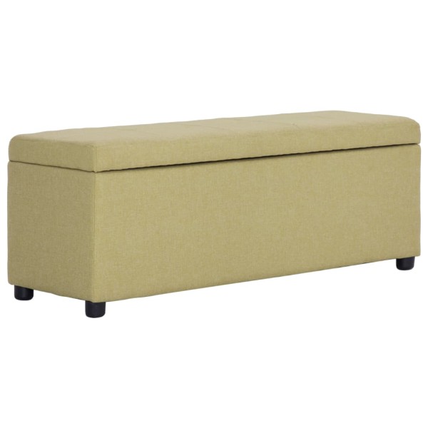 Bench with sep. for things, green sp., 116cm, polyester