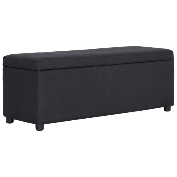 Bench with sep. for things, black sp., 116cm, polyester