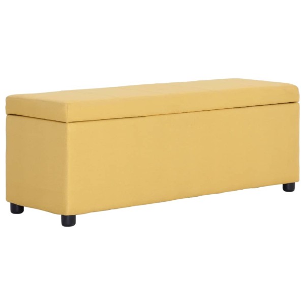 Bench with sep. for things, yellow sp., 116cm, polyester