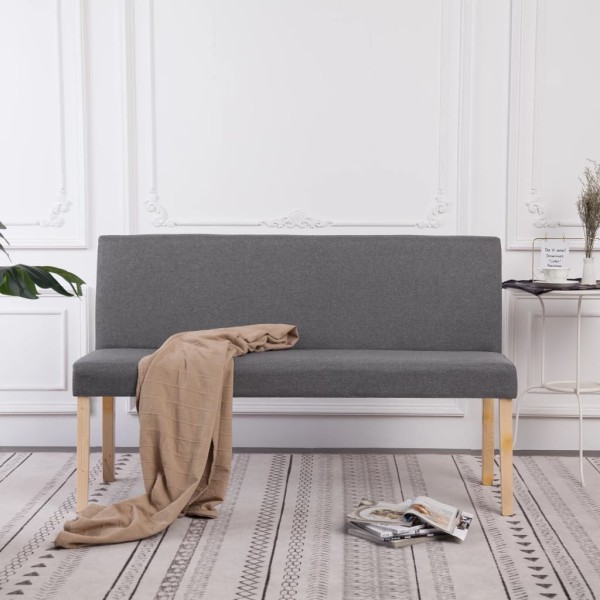 Bench, light gray, 139.5 cm, polyester