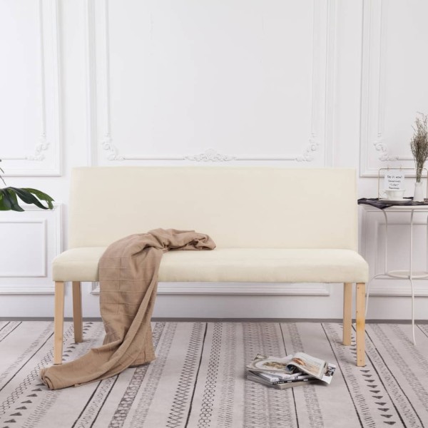 Bench, cream color, 139.5 cm, polyester
