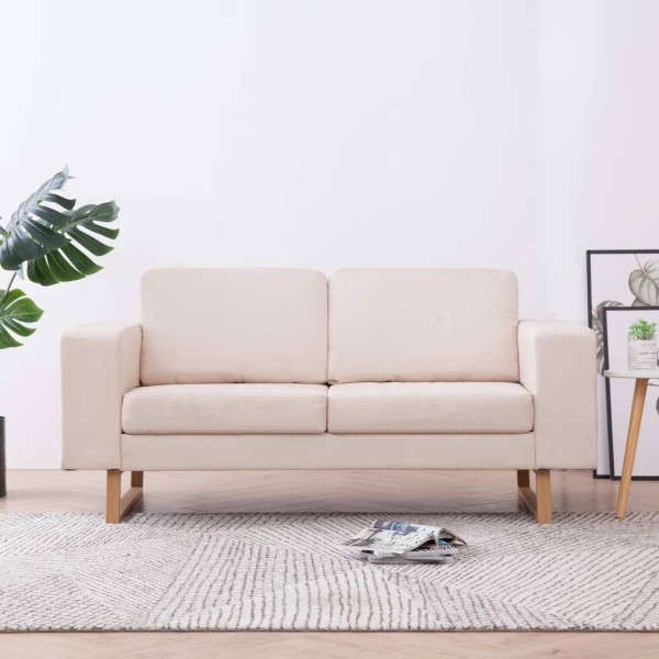 Double sofa, cream color, fabric