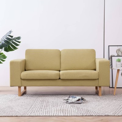 Double sofa, green, fabric