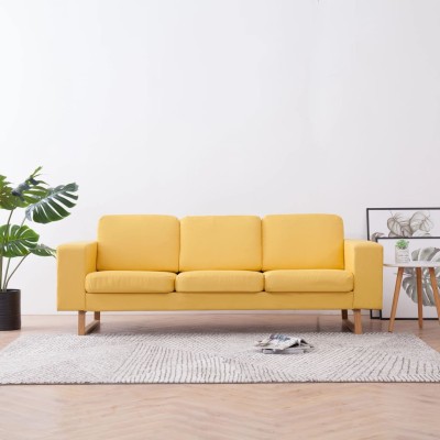 Trivietė sofa, geltona,...