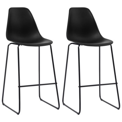 Bar stools, 2 pcs., black,...