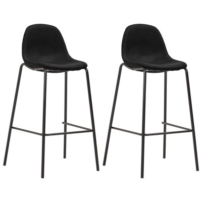 Bar stools, 2 pcs., black,...