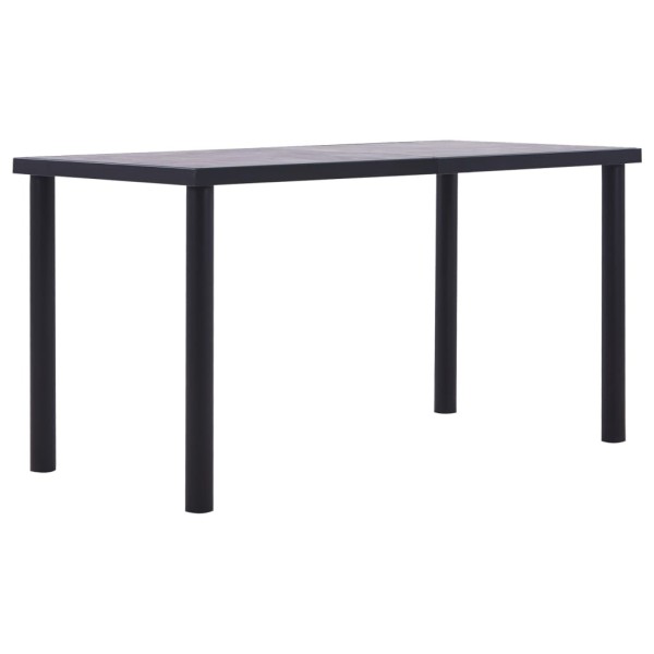 Dining table, black and concrete gray, 140x70x75cm, MDF