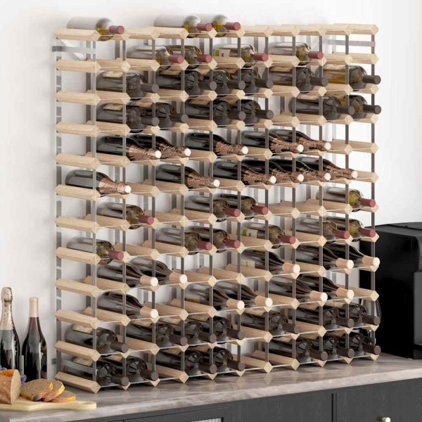 Wine rack for 120 bottles, solid pine wood