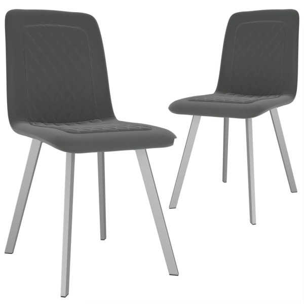 Dining room chairs, 2 pcs., gray color, velvet