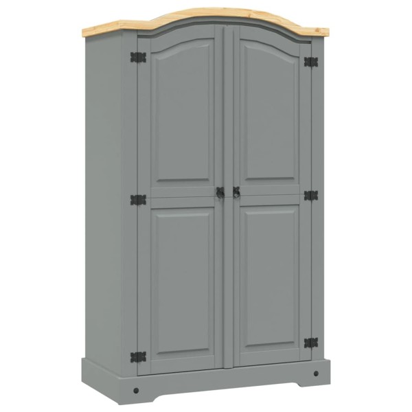 Wardrobe, gray, Mexican pine, Corona, 2 doors