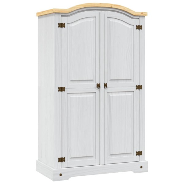 Wardrobe, white, Mexican pine, Corona, 2 doors