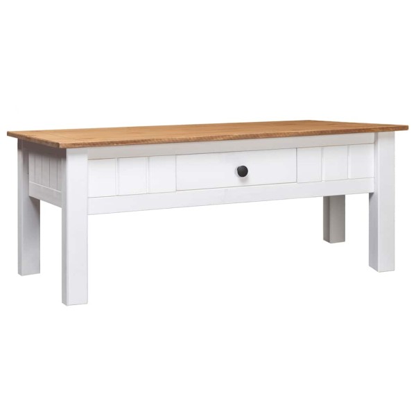 Coffee table Panama, white, 100x60x43.5cm, pine wood
