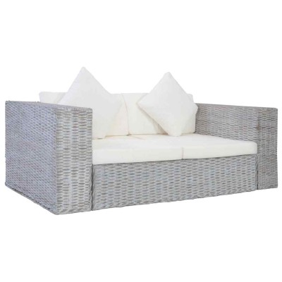 Double sofa with cushions,...