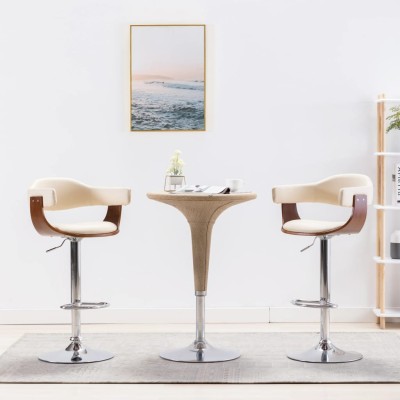 Bar stools, 2 pcs., cream,...