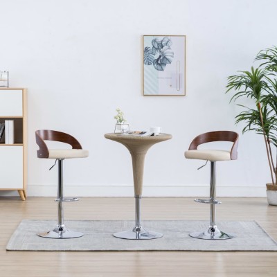 Bar stools, 2 pcs., cream...