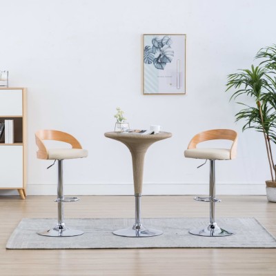 Bar stools, 2 pcs., cream...