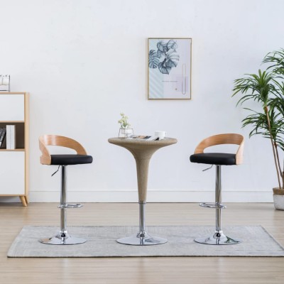 Bar stools, 2 pcs., black,...