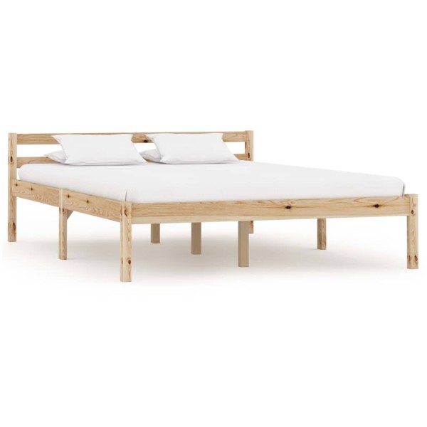 Bed frame, 120x200 cm, solid pine wood