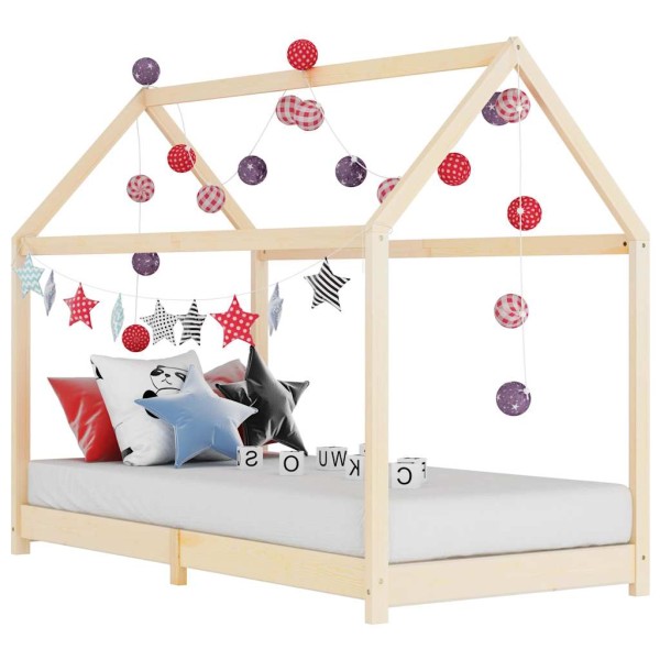 Children's bed frame, 90x200cm, solid pine wood