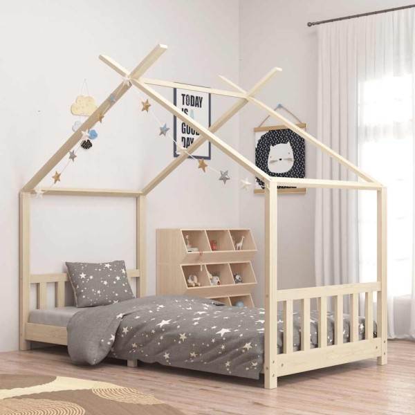 Children's bed frame, 90x200cm, solid pine wood