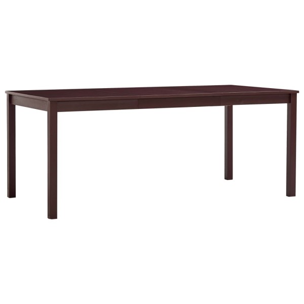 Dining table, dark. brown sp., 180x90x73cm, pine. medical mass