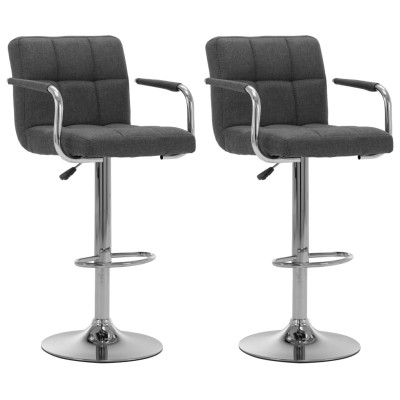 Bar stools, 2 pcs., dark...