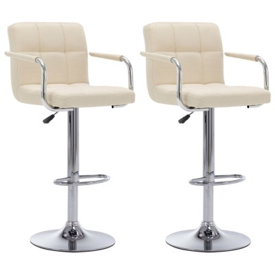 Bar stools, 2 pcs., cream...