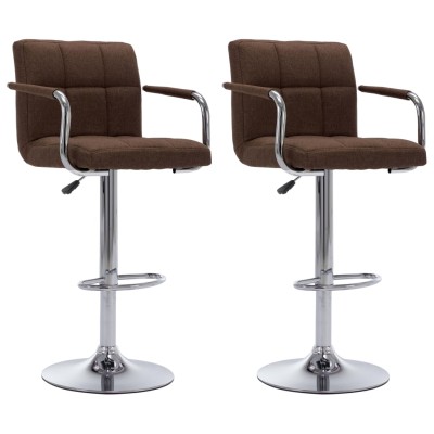 Bar stools, 2 pcs., brown...