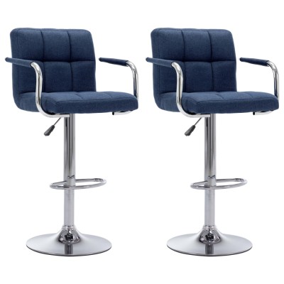 Bar stools, 2 pcs., blue...