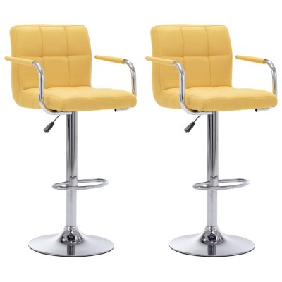 Bar stools, 2 pcs., yellow...