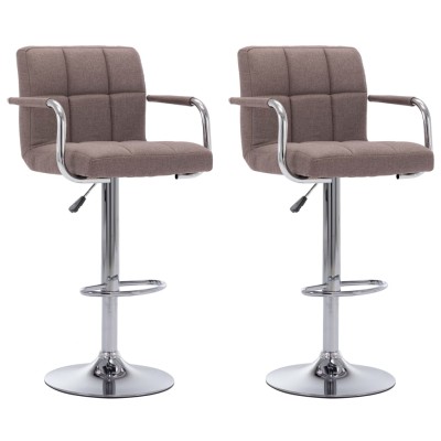 Bar stools, 2 pcs., taupe...