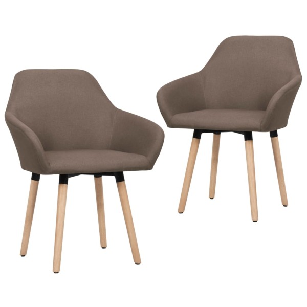 Dining room chairs, 2 pcs., brown color, fabric