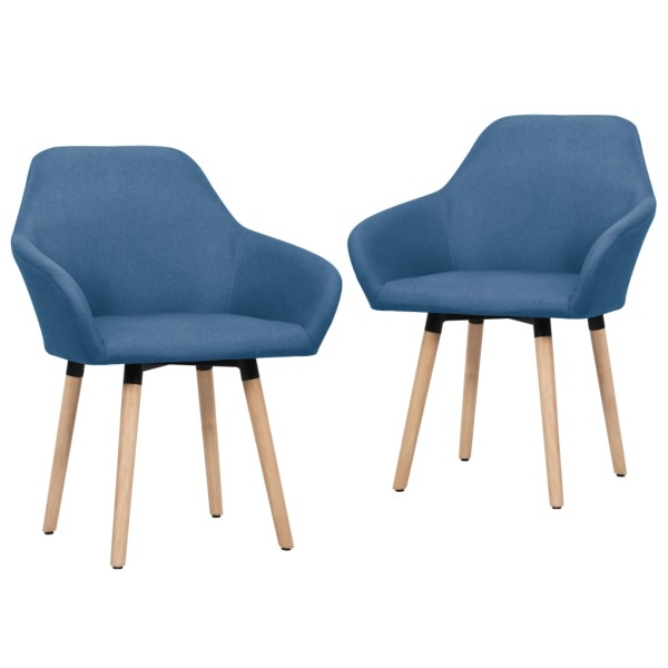 Dining room chairs, 2 pcs., blue color, fabric