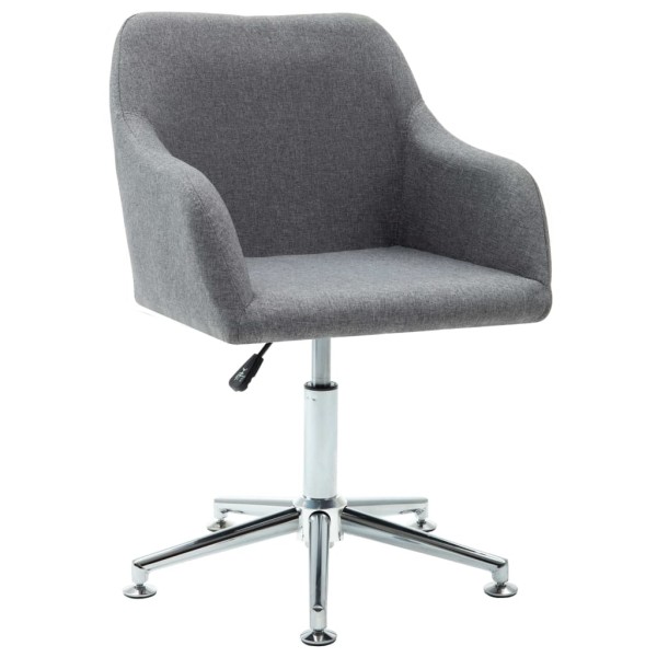 Dining chair, light gray, fabric, swivel