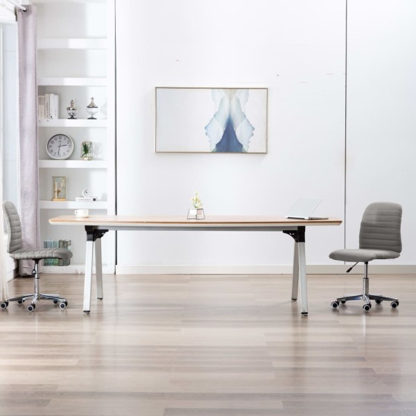 Dining room chairs, 2 pcs., light gray color, fabric