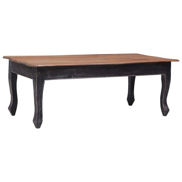 Coffee table, black, 120x60x45cm, solid mahogany