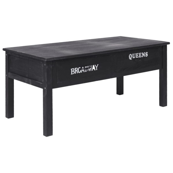 Coffee table, black, 100x50x45cm, wood