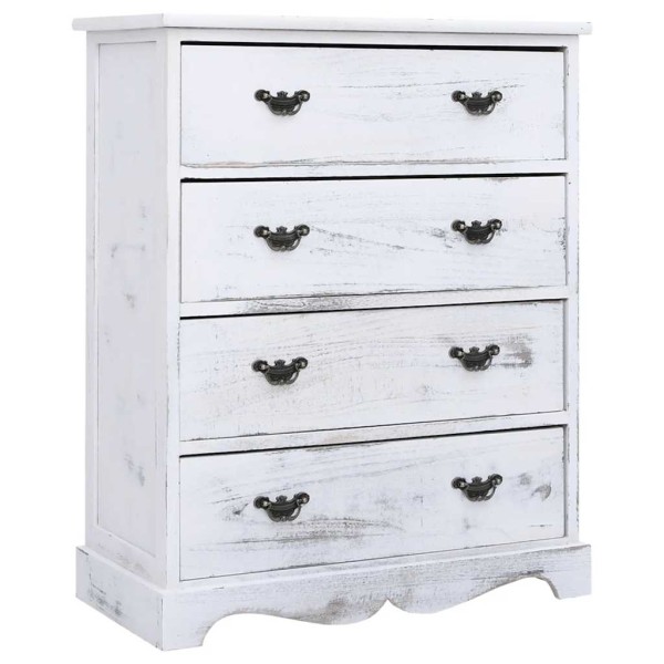 Cabinet with drawers, white, 60x30x75cm, wood