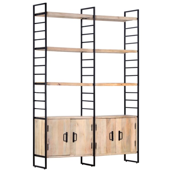 Bookcase, 4 levels, 124x30x180cm, solid mango wood