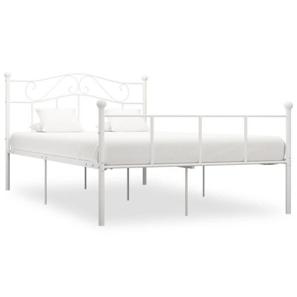 Bed frame, white, 140x200cm, metal