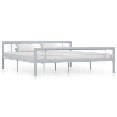 Bed frame, gray and white,...
