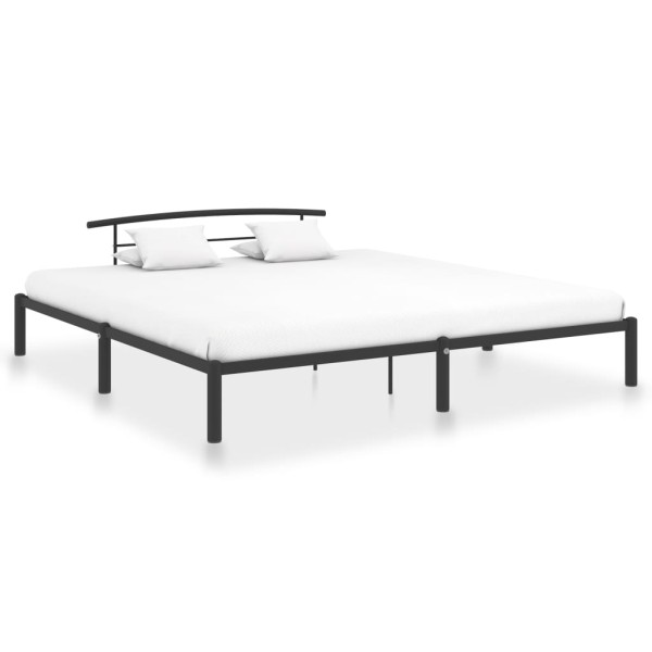 Bed frame, black, metal, 180x200cm