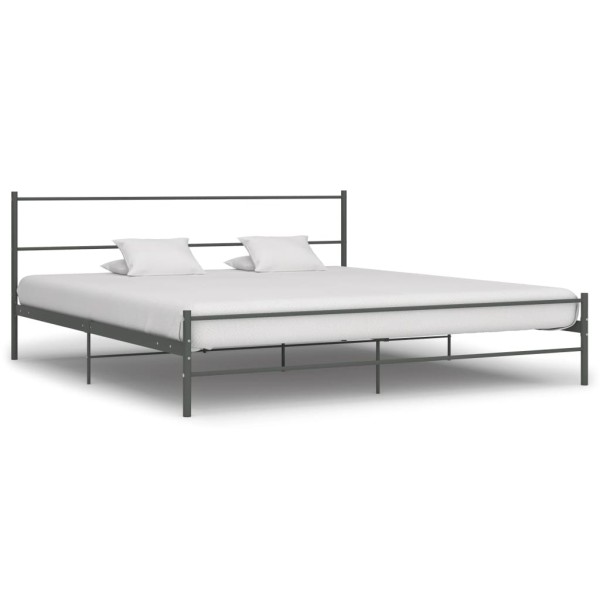 Bed frame, gray, 200x200cm, metal