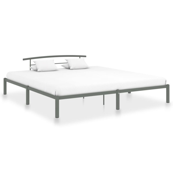 Bed frame, gray, 200x200cm, metal